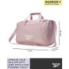 imageReebok Duffle Bag  Carry On Gym Bag for Workout and Travel Duffel Bags  Small Size Overnight Bags for Women and Men Size Small Aleph BlueWarrior II Lilac