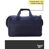imageReebok Duffle Bag  Carry On Gym Bag for Workout and Travel Duffel Bags  Small Size Overnight Bags for Women and Men Size Small Aleph BlueWarrior II Navy