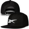 imageReebok Identity Drop R Hat  Cap  Baseball  Flat Brim  Snapback  Adjustable  Retro  Casual  Streetwear  GymIdentity Vector  BlackBlack