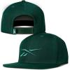 imageReebok Identity Vector Hat Adjustable Snapback Closure Flat Brim Heavyweight Acrylic CapIdentity Vector  Collegiate Green