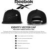 imageReebok Identity Vector Hat Adjustable Snapback Closure Flat Brim Heavyweight Acrylic CapIdentity Vector  Collegiate Green