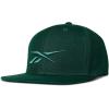 imageReebok Identity Vector Hat Adjustable Snapback Closure Flat Brim Heavyweight Acrylic CapIdentity Vector  Collegiate Green