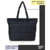 imageReebok Womens Tote Bag  Lightweight Quilted Carry On Puffer Gym Bag for Women for Work Travel and Everyday UseBlack Beatrice