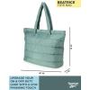 imageReebok Womens Tote Bag  Lightweight Quilted Carry On Puffer Gym Bag for Women for Work Travel and Everyday UseGreen Beatrice