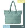 imageReebok Womens Tote Bag  Lightweight Quilted Carry On Puffer Gym Bag for Women for Work Travel and Everyday UseGreen Beatrice