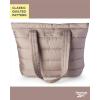 imageReebok Womens Tote Bag  Lightweight Quilted Carry On Puffer Gym Bag for Women for Work Travel and Everyday UseMocha Beatrice