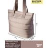 imageReebok Womens Tote Bag  Lightweight Quilted Carry On Puffer Gym Bag for Women for Work Travel and Everyday UseMocha Beatrice