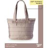 imageReebok Womens Tote Bag  Lightweight Quilted Carry On Puffer Gym Bag for Women for Work Travel and Everyday UseMocha Beatrice