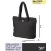 imageReebok Womens Tote Bag  Lightweight Quilted Carry On Puffer Gym Bag for Women for Work Travel and Everyday UseQuilted Black Beatrice