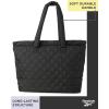 imageReebok Womens Tote Bag  Lightweight Quilted Carry On Puffer Gym Bag for Women for Work Travel and Everyday UseQuilted Black Beatrice