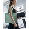 imageReebok Womens Tote Bag  Lightweight Quilted Carry On Puffer Gym Bag for Women for Work Travel and Everyday UseQuilted Green Beatrice