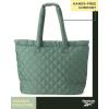 imageReebok Womens Tote Bag  Lightweight Quilted Carry On Puffer Gym Bag for Women for Work Travel and Everyday UseQuilted Green Beatrice