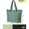 imageReebok Womens Tote Bag  Lightweight Quilted Carry On Puffer Gym Bag for Women for Work Travel and Everyday UseQuilted Green Beatrice