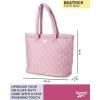 imageReebok Womens Tote Bag  Lightweight Quilted Carry On Puffer Gym Bag for Women for Work Travel and Everyday UseQuilted Lilac Beatrice