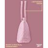 imageReebok Womens Tote Bag  Lightweight Quilted Carry On Puffer Gym Bag for Women for Work Travel and Everyday UseQuilted Lilac Beatrice
