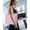 imageReebok Womens Tote Bag  Lightweight Quilted Carry On Puffer Gym Bag for Women for Work Travel and Everyday UseQuilted Lilac Beatrice