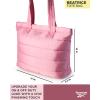 imageReebok Womens Tote Bag  Lightweight Quilted Carry On Puffer Gym Bag for Women for Work Travel and Everyday UseRose Beatrice