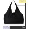 imageReebok Womens Tote Bag  Lightweight Quilted Carry On Puffer Gym Bag for Women for Work Travel and Everyday UseSolid Black Lilith