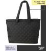 imageReebok Womens Tote Bag  Lightweight Quilted Carry On Puffer Tote Bag for Women for Gym Work Travel and Everyday UseQuilted Black Barbara