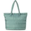 imageReebok Womens Tote Bag  Lightweight Quilted Carry On Puffer Gym Bag for Women for Work Travel and Everyday UseGreen Beatrice