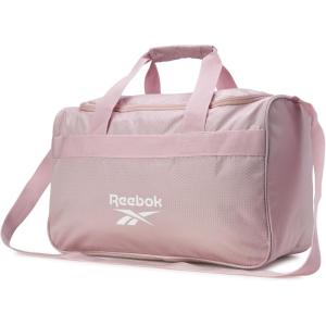 imageReebok Duffle Bag  Carry On Gym Bag for Workout and Travel Duffel Bags  Small Size Overnight Bags for Women and Men Size Small Aleph BlueWarrior II Lilac