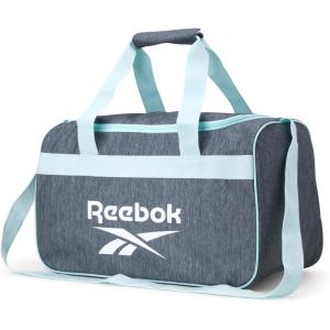 imageReebok Duffle Bag  Carry On Gym Bag for Workout and Travel Duffel Bags  Small Size Overnight Bags for Women and Men Size Small Aleph BlueWarrior II Medium Grey