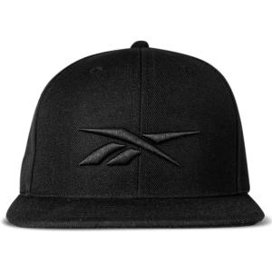 imageReebok Identity Vector Hat Adjustable Snapback Closure Flat Brim Heavyweight Acrylic CapIdentity Vector  BlackWhite