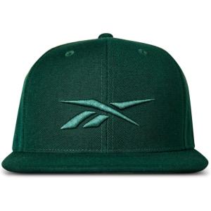 imageReebok Identity Vector Hat Adjustable Snapback Closure Flat Brim Heavyweight Acrylic CapIdentity Vector  Collegiate Green
