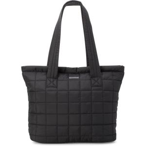 imageReebok Womens Tote Bag  Lightweight Quilted Carry On Puffer Tote Bag for Women for Gym Work Travel and Everyday UseQuilted Black Camryn