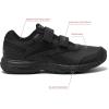 imageReebok Mens N Cushion Black Non Slip Work Hook and Loop Walking ShoesCold GreyBlack