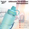 imageReebok Motivational Water Bottle  Leak Proof 67oz Sports Bottle  BPA Free TealTeal
