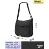 imageReebok Womens Crossbody Bag  Stylish Lightweight Nylon Quilted and NonQuilted Everyday Sling Bags for WomenQuilted Black Celine