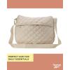 imageReebok Womens Crossbody Bag  Stylish Lightweight Nylon Quilted and NonQuilted Everyday Sling Bags for WomenQuilted Cream Celine