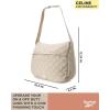 imageReebok Womens Crossbody Bag  Stylish Lightweight Nylon Quilted and NonQuilted Everyday Sling Bags for WomenQuilted Cream Celine