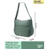 imageReebok Womens Crossbody Bag  Stylish Lightweight Nylon Quilted and NonQuilted Everyday Sling Bags for WomenQuilted Green Celine