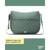 imageReebok Womens Crossbody Bag  Stylish Lightweight Nylon Quilted and NonQuilted Everyday Sling Bags for WomenQuilted Green Celine