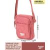 imageReebok Womens Crossbody Bags  Lightweight Sling Cell Phone Purse Quilted Small Crossbody Bags WomenAndrea Quilted Coral