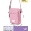 imageReebok Womens Crossbody Bags  Lightweight Sling Cell Phone Purse Quilted Small Crossbody Bags WomenAndrea Quilted Lilac