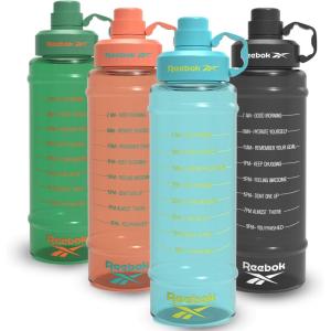 imageReebok Motivational Water Bottle  Leak Proof 67oz Sports Bottle  BPA Free TealTeal