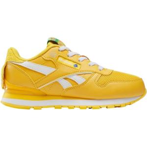 imageReebok UnisexChild Sonic Kids Classic Leather Step N Flash SneakerGoldWhiteGold