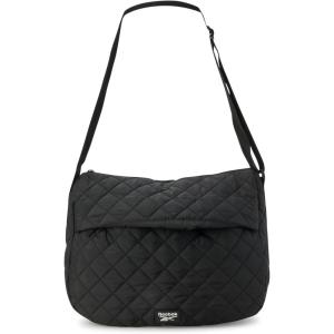imageReebok Womens Crossbody Bag  Stylish Lightweight Nylon Quilted and NonQuilted Everyday Sling Bags for WomenQuilted Black Celine