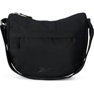 imageReebok Womens Crossbody Bag  Stylish Lightweight Nylon Quilted and NonQuilted Everyday Sling Bags for WomenReebok Black Logo Sophie