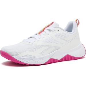imageReebok Womens NFX Trainer Sneaker Athletic Gym or Workout Shoes for WomenFootwear WhiteTrue Pink