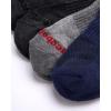 imageReebok Boys Ankle Socks  6 Pack MoistureWicking Low Cut Athletic Low Cut Socks for Boys with Arch Support Sizes SLNavyGrey