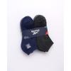 imageReebok Boys Ankle Socks  6 Pack MoistureWicking Low Cut Athletic Low Cut Socks for Boys with Arch Support Sizes SLNavyGrey
