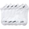 imageReebok Boys Ankle Socks  6 Pack MoistureWicking Low Cut Athletic Low Cut Socks for Boys with Arch Support Sizes SLWhite Logo