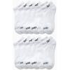 imageReebok Boys Low Cut Socks  12 Pack Stretch Performance No Show Socks with Arch Support  Cushioned Athletic Socks for BoysWhite Logo