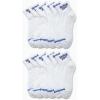 imageReebok Boys Quarter Socks  12 Pack Stretch Performance Quarter Cut Arch Support Socks  Cushioned Athletic Socks for BoysWhite Logo