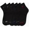 imageReebok Boys Quarter Socks  6 Pack Stretch Performance Quarter Cut Arch Support Socks  Cushioned Athletic Socks for BoysAll Black