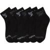 imageReebok Boys Quarter Socks  6 Pack Stretch Performance Quarter Cut Arch Support Socks  Cushioned Athletic Socks for BoysBlack Logo
